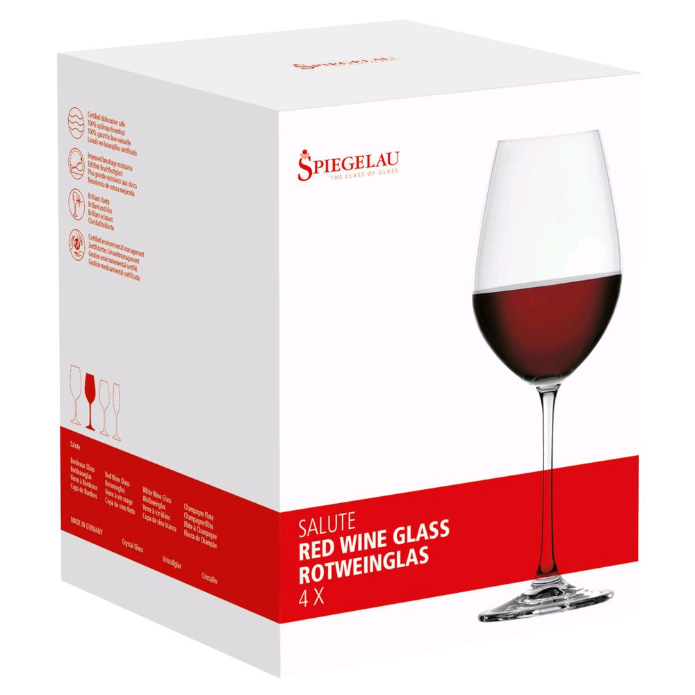 Spiegelau Confezione 4 Bicchieri Vino Rosso Salute - Calici Vino Rosso  Salute