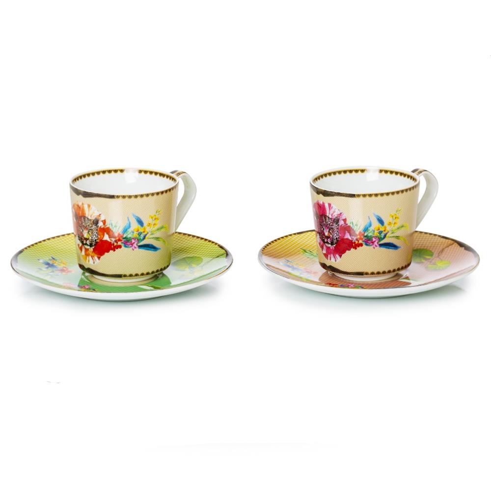 Egan Britto Set 2 Tazze Cappuccino Fiore - Tazze Te' Britto