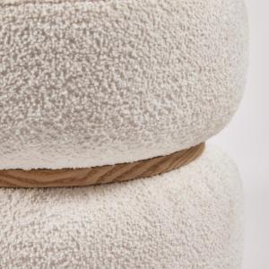 De Gasperi Pouf Boucle Ovale 
